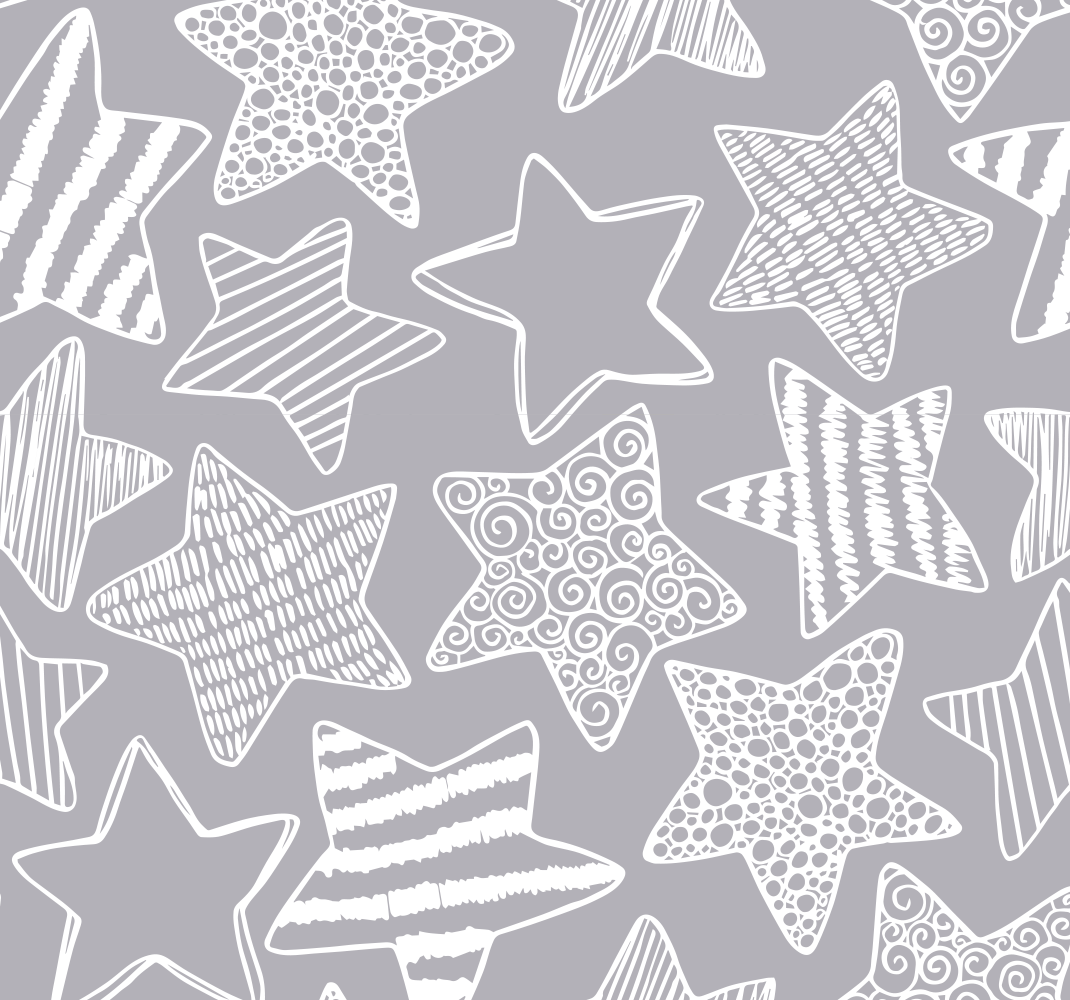 White star star vinyl rug - TenStickers