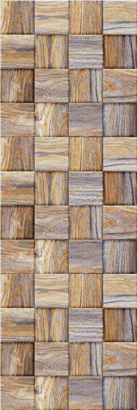 Geometric vinyl rug 80's wood effect mosaic - TenStickers