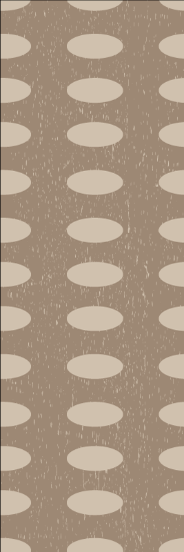 Geometric vinyl rug in geometric brown circle pattern - TenStickers