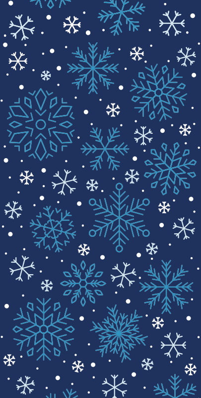 Christmas vinyl rug with snowflakes design - TenStickers