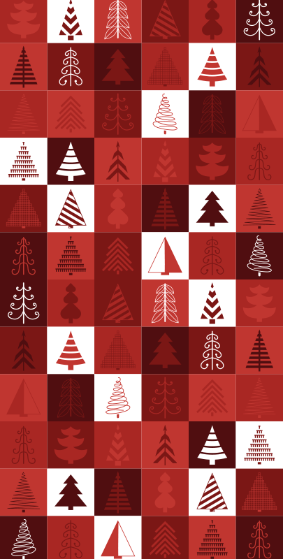 Christmas vinyl rug christmas patchwork design - TenStickers