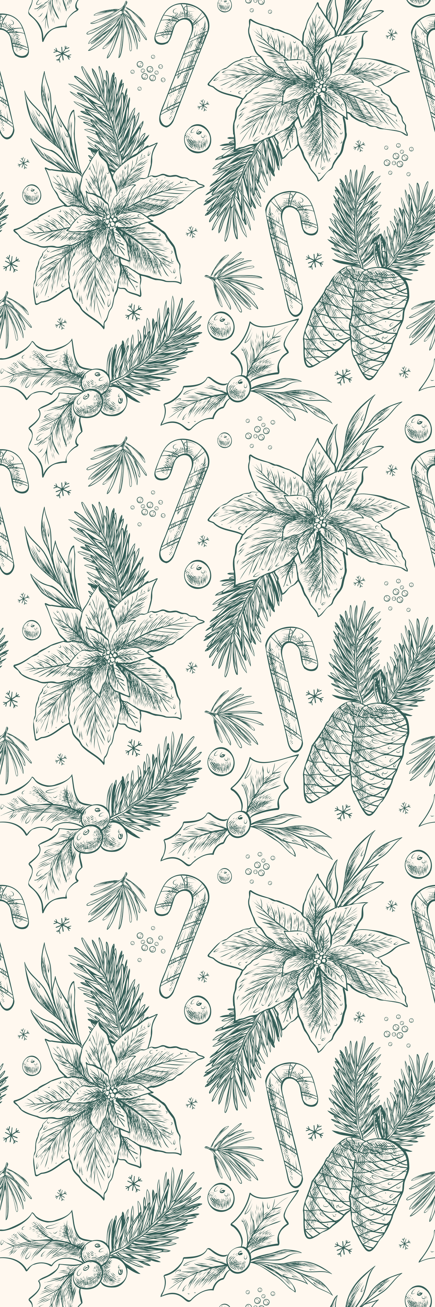 Christmas vinyl rug with hand-drawn gift design - TenStickers