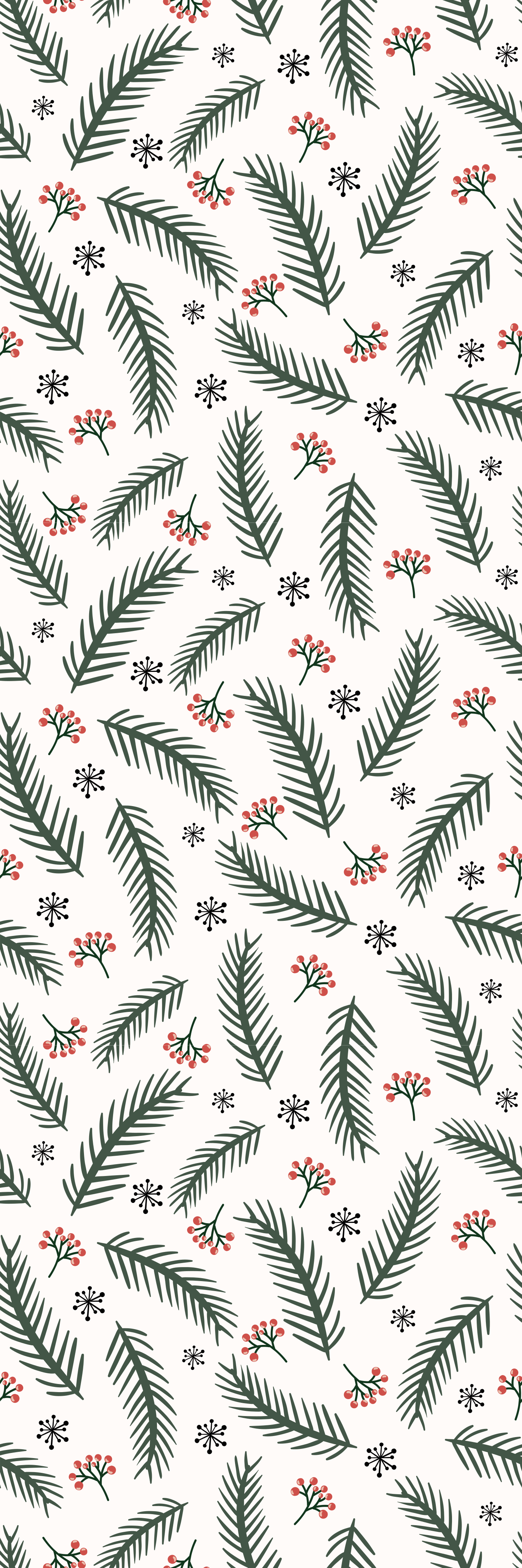 Christmas vinyl rug with pine branch design - TenStickers