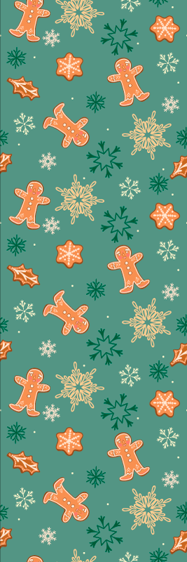 Christmas vinyl rug christmas gingerbread design - TenStickers