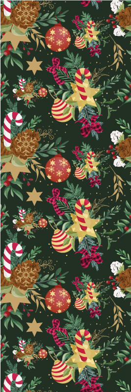 Christmas vinyl rug with branches christmas decor - TenStickers