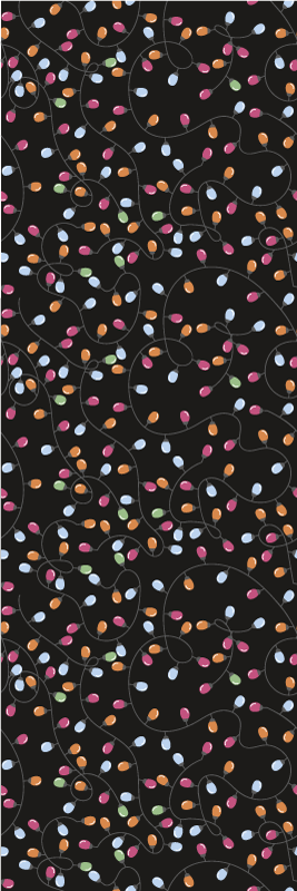 Christmas vinyl rug happy lights holiday decor - TenStickers