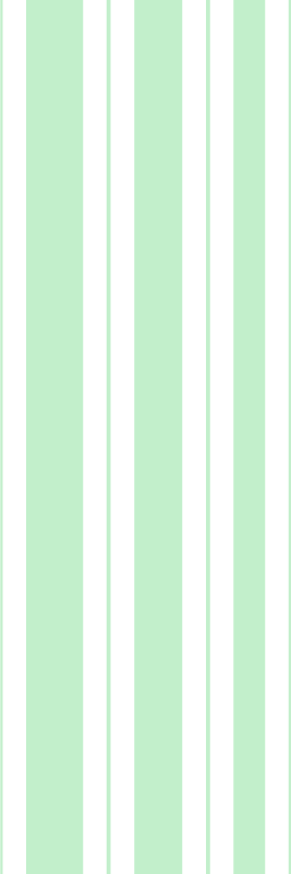 Bedroom vinyl rug in green vertical stripes - TenStickers