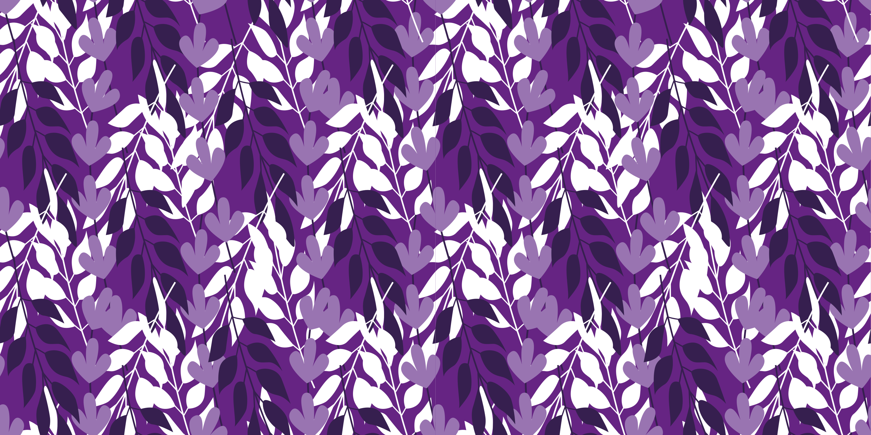 Nature vinyl rug with leafy pattern design - TenStickers