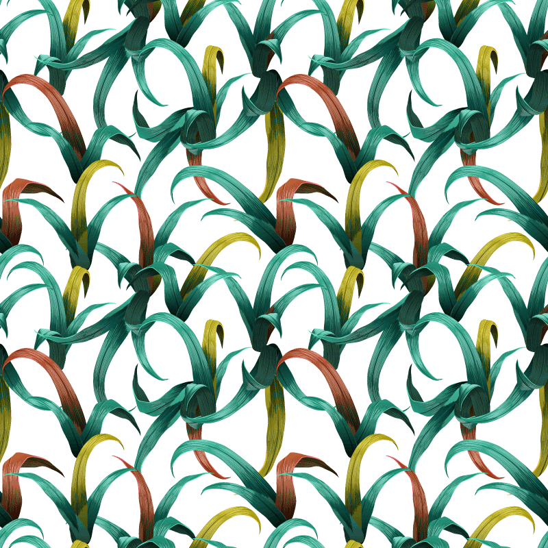 Floral vinyl rug with beautiful tropical plant design - TenStickers