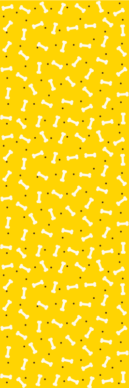 Cute yellow background dog bone bedroom vinyl rug - TenStickers