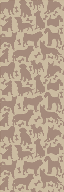 Bedroom vinyl rug with stunning continuous dog design - TenStickers