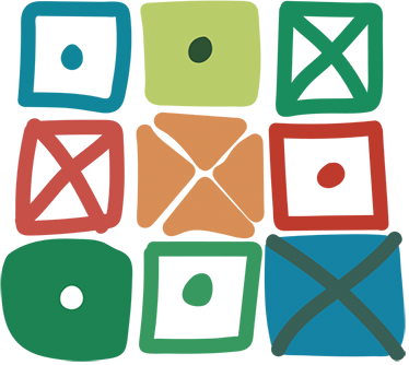 Geometric vinyl rug with assorted square patterns - TenStickers