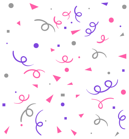 Grey pink and purple confetti geometric vinyl rug - TenStickers