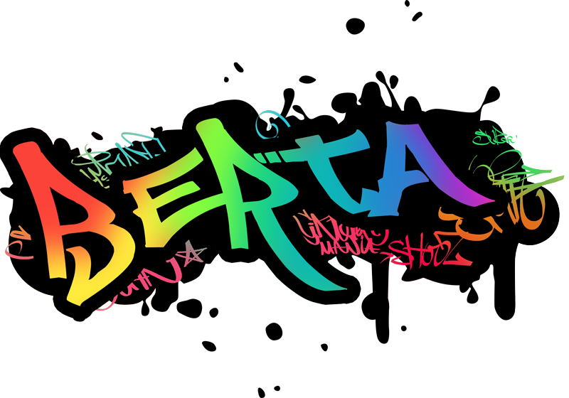 Kids vinyl rug customizable graffiti name - TenStickers