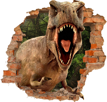 Kids vinyl rug featuring a 3d t-rex design - TenStickers