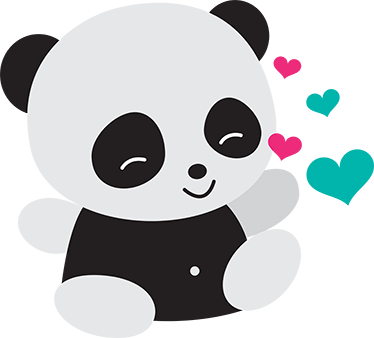Kids vinyl rug with cute panda bear design - TenStickers