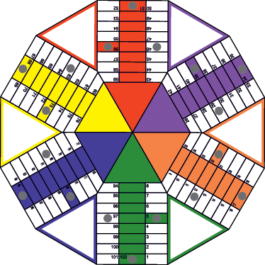 Kids vinyl rug geometric parchis board adhesive - TenStickers