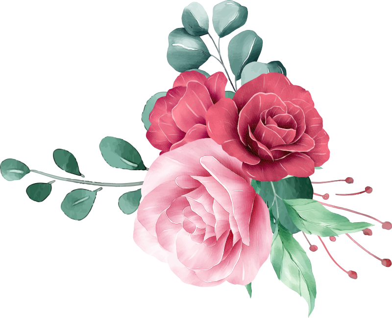 Bedroom vinyl rug peony bouquet - TenStickers