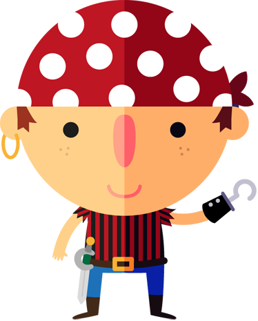 Kids vinyl rug with pirate design - TenStickers