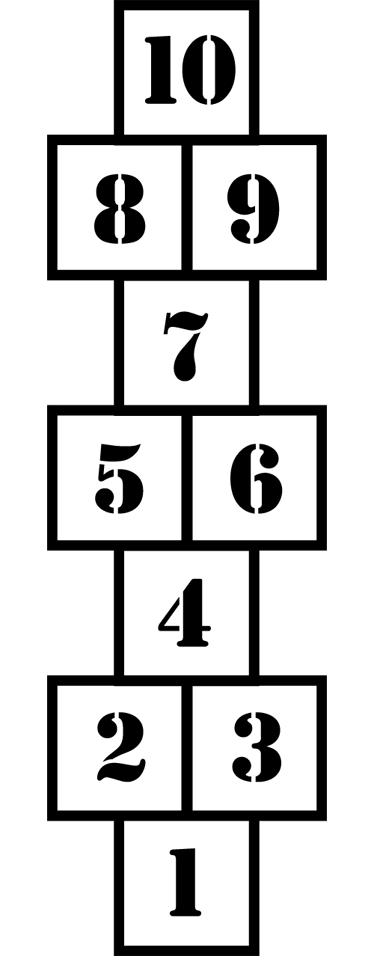 Gaming vinyl rug modern hopscotch mat - TenStickers