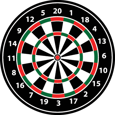 Gaming vinyl rug dartboard adhesive decal - TenStickers