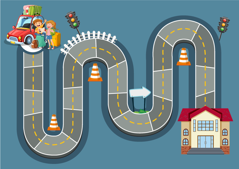 Gaming vinyl rug board game pathway - TenStickers