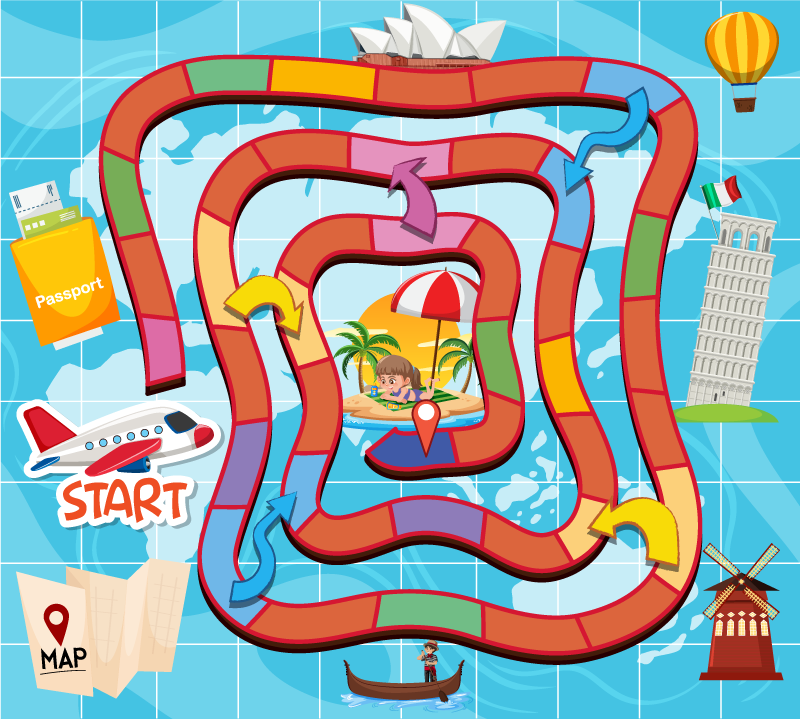 Gaming vinyl rug for board game adventures - TenStickers