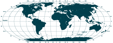 Blue meridians world map vinyl rug - TenStickers