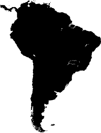 World map vinyl rug south america shape - TenStickers