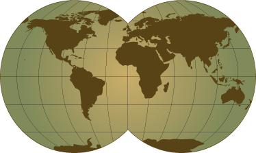 World map vinyl rug with green sphere design - TenStickers