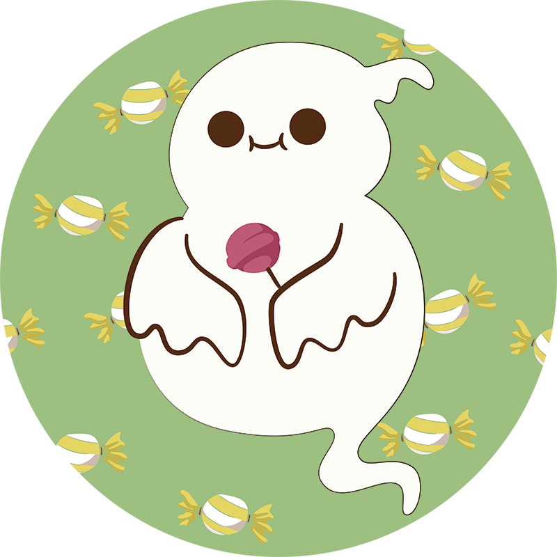 Kids vinyl rug fun child ghost design - TenStickers