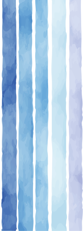 Bathroom vinyl rug in blue watercolor lines pattern - TenStickers