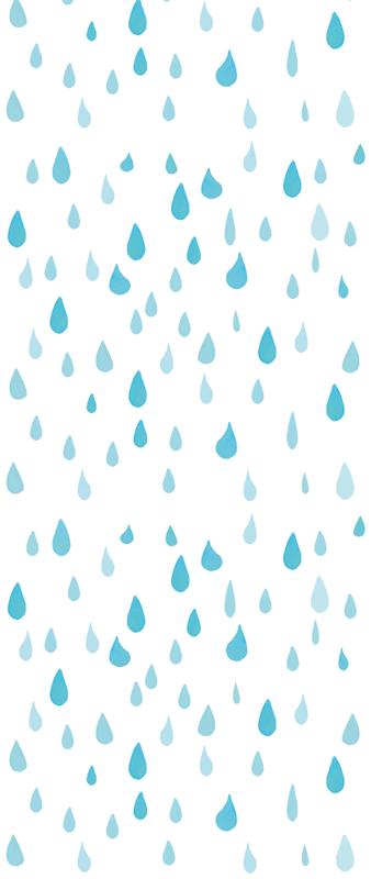 Blue watercolor water drops bathroom vinyl rug - TenStickers