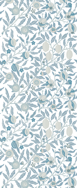 Bathroom vinyl rug in blue flowers victorian style - TenStickers