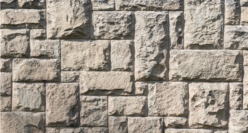 Grey rustic stone wall bathroom vinyl rug - TenStickers