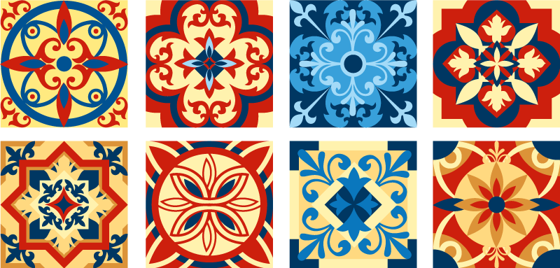 Kitchen vinyl rug eraldo tile design - TenStickers