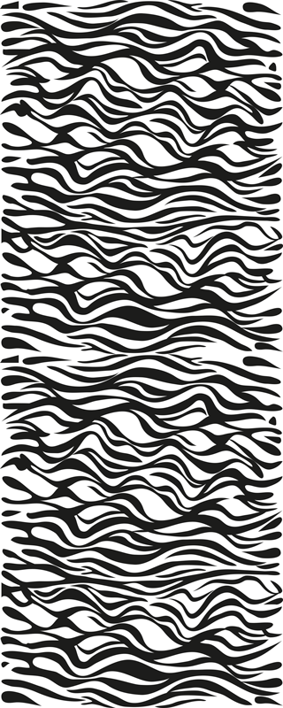 Kitchen vinyl rug zebra motif fridge cover - TenStickers