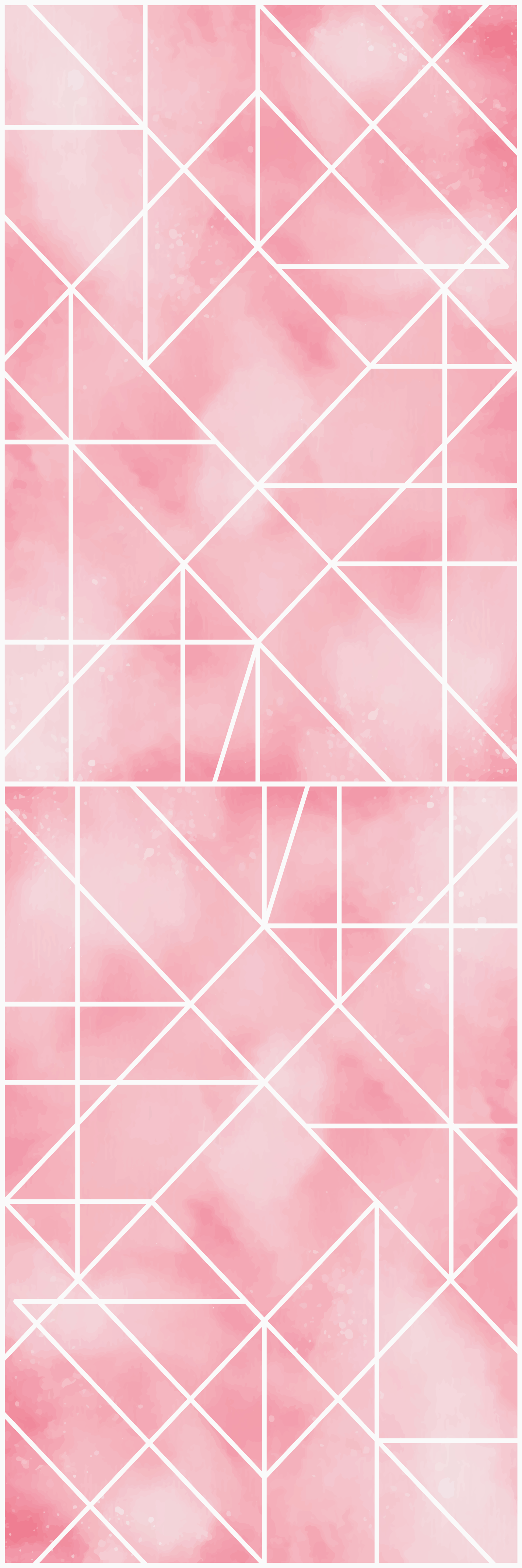 Kitchen vinyl rug with pink triangles pattern - TenStickers