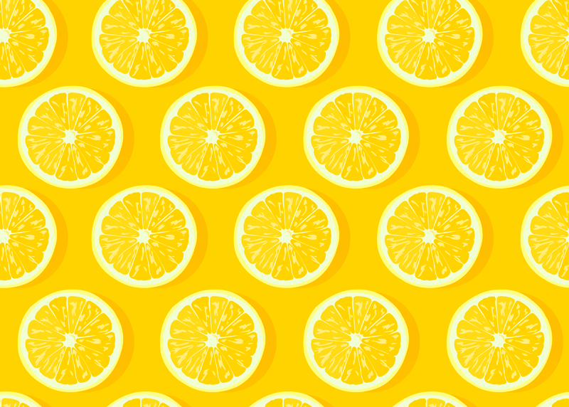 Kitchen vinyl rug with sliced lemon design - TenStickers