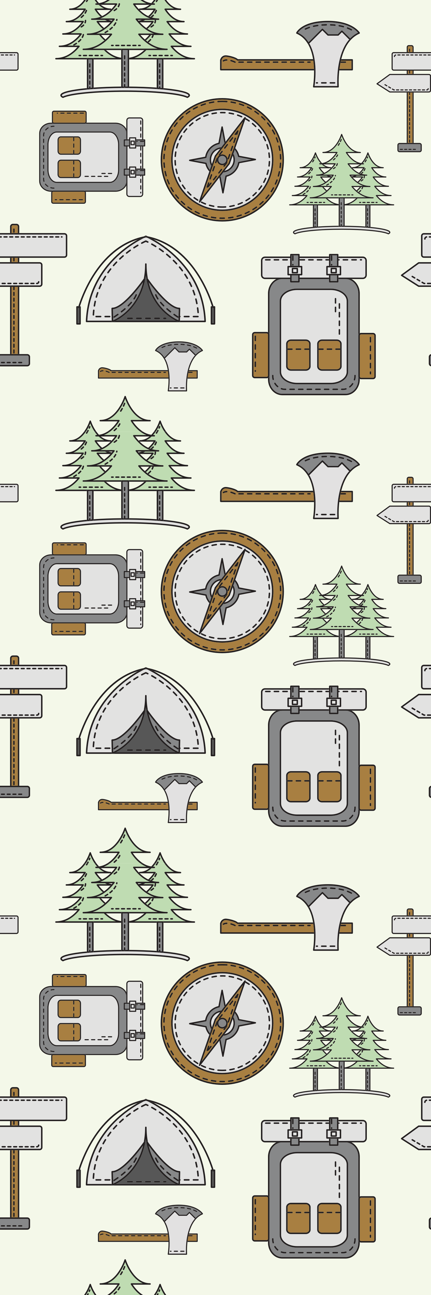 Bedroom vinyl rug camping gear set essentials - TenStickers