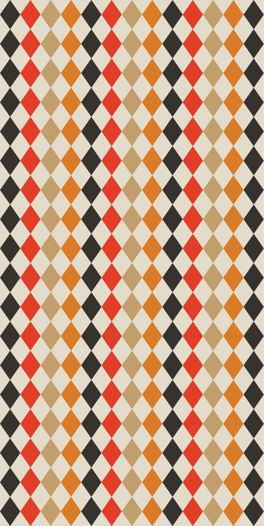 Bedroom vinyl rug retro 80s diamond pattern - TenStickers