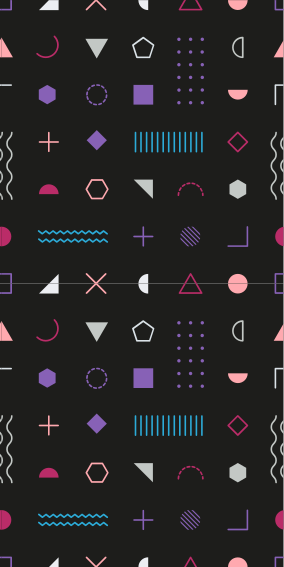 Multicoloured retro shapes bedroom vinyl rug - TenStickers