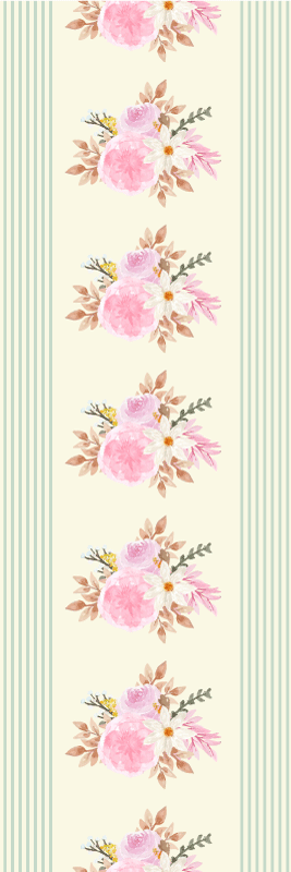 Bedroom vinyl rug in french provincial stripes - TenStickers