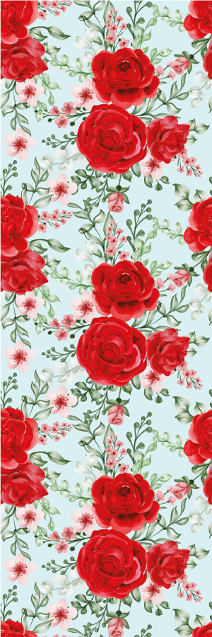Bedroom vinyl rug in grandmillenial floral style - TenStickers