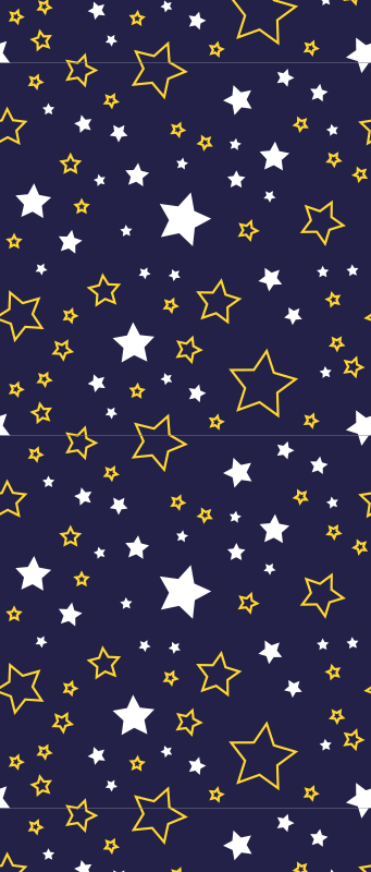 Bedroom vinyl rug night sky with stars - TenStickers