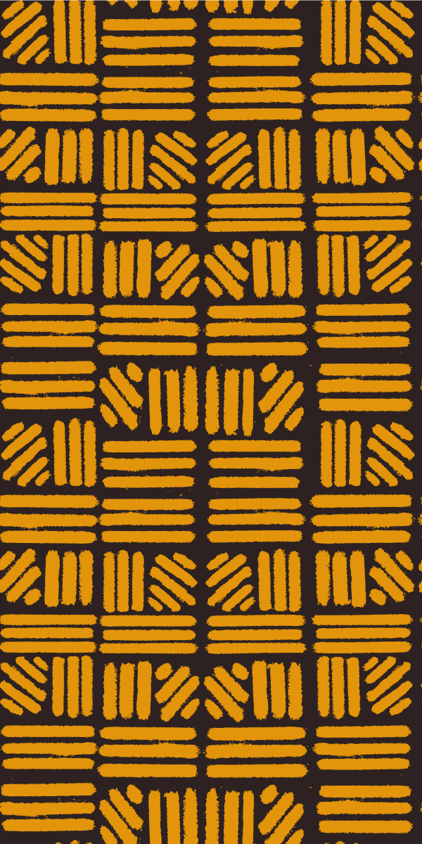 Bedroom vinyl rug with golden abstract art design - TenStickers