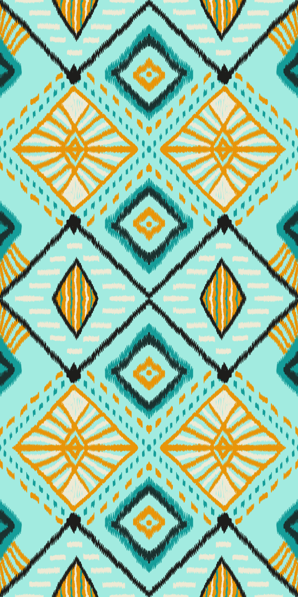 Bedroom vinyl rug with abstract african geometric design - TenStickers