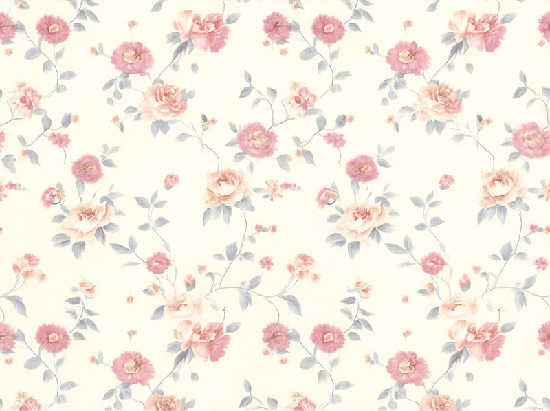 Bedroom vinyl rug with textile floral print - TenStickers