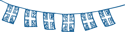 Bedroom vinyl rug uk flag bunting design - TenStickers