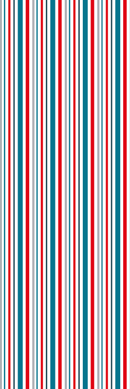 Bedroom vinyl rug with marine retro striped design - TenStickers
